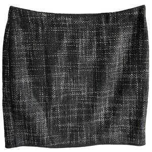 Opus Women's Black Gray Tweed Mini Skirt Career Business EU 36